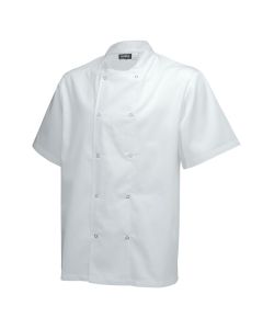 BASIC STUD JACKET SHORT SLEEVE WHITE - XXLARGE