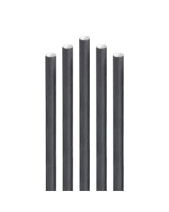 Black Paper Straws 200mm x 6mm (Case/4,000)