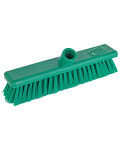 12" Stiff Green Hygiene Broom Head