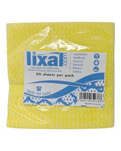 LIXAL COTTONETTE WIPE YELLOW 43X35CM 700 WIPES PER BOX