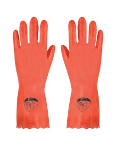 Pura Red Nitrile Flocklined Gloves Small