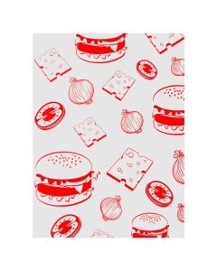 RED BURGER WRAPS 1000 PER PACK