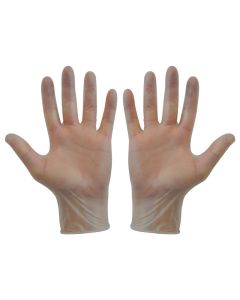 CLEAR VINYL DISP GLOVES XLARGE 100/BOX POWDER FREE   GD09