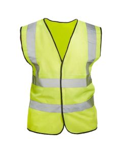 HIGH VISIBILITY POLYESTER D/B W/COAT YELLOW MEDIUM EN471/2