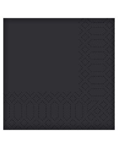 NAPKIN COCKTAIL - BLACK 2PLY 24X24CM 2400 PER CASE 168386