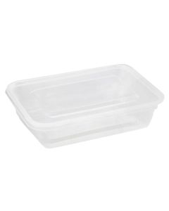 500ML MICROWAVEABLE CONTAINER & LIDS CLEA 250 PER BOX