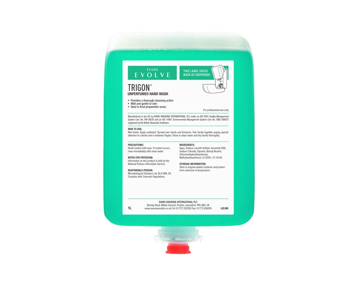 EVANS TRIGON HANDWASH CASE 6x1L