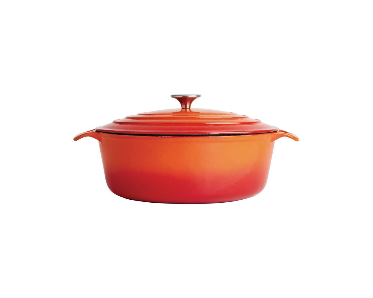 OVAL CASSEROLE DISH ORANGE 5LITRE