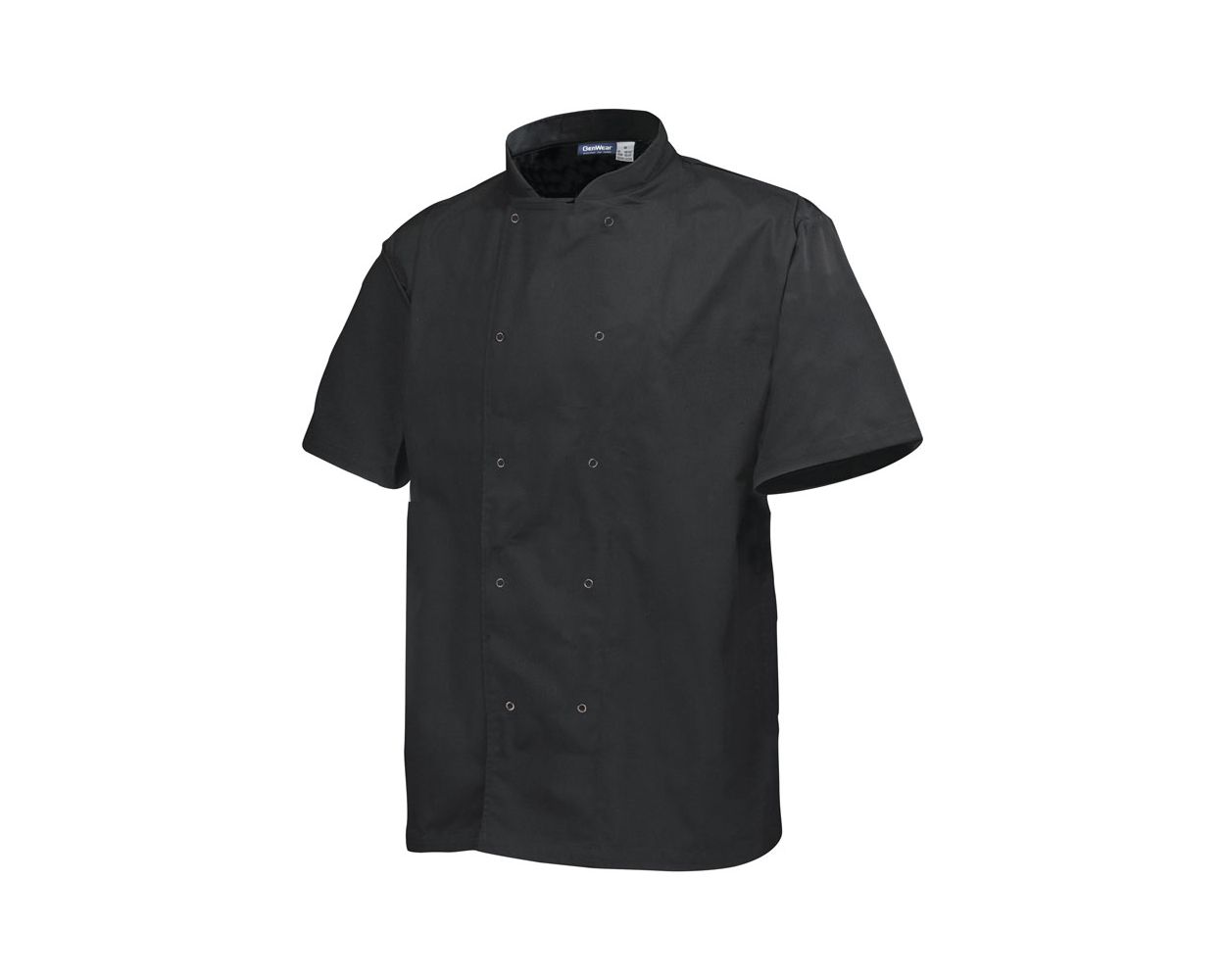 CHEF JACKET BASIC STUD BLACK SHORT SLEEVE MEDIUM