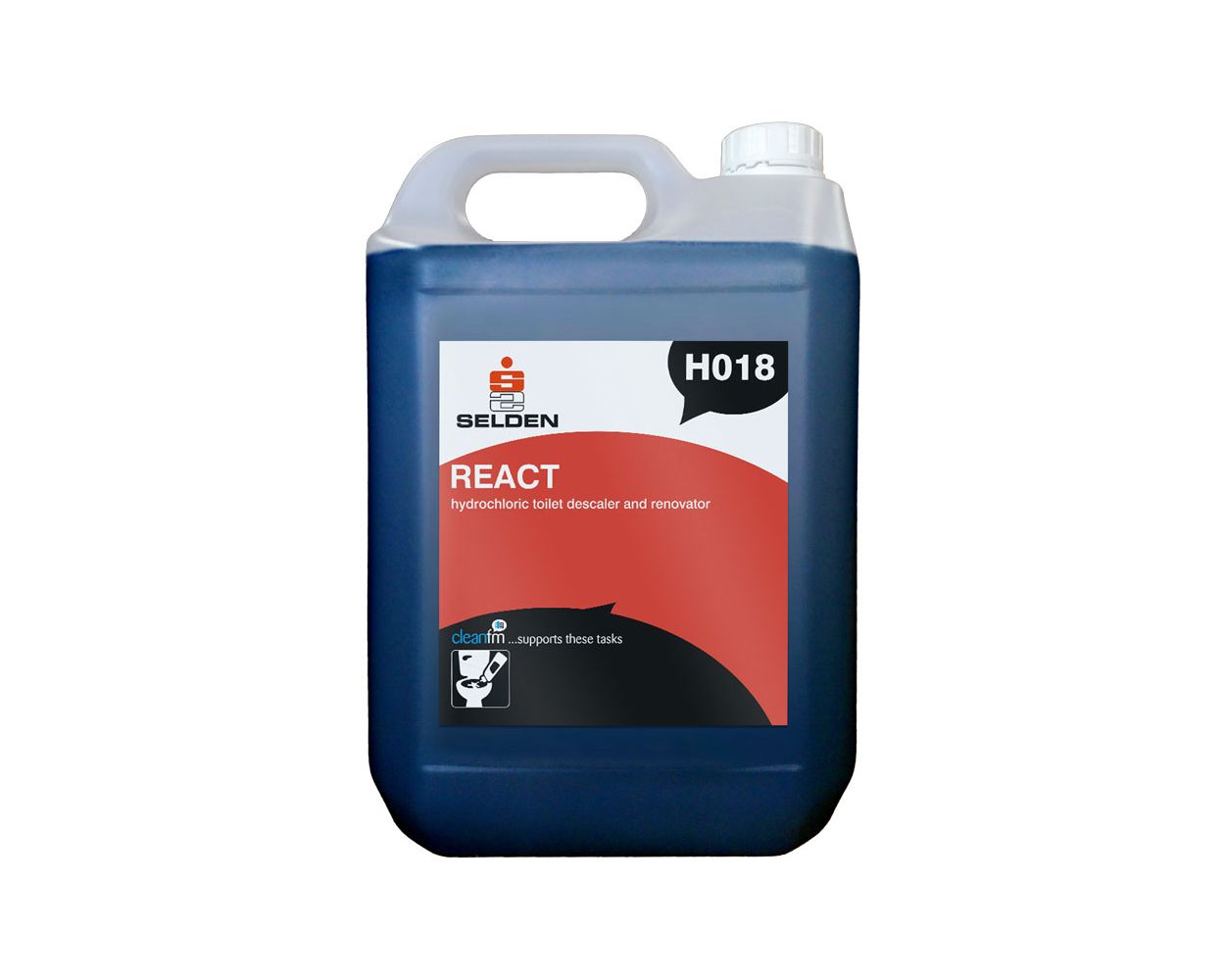 TOILET CLEANER - 5L REACT ACID BLUE CLEANER