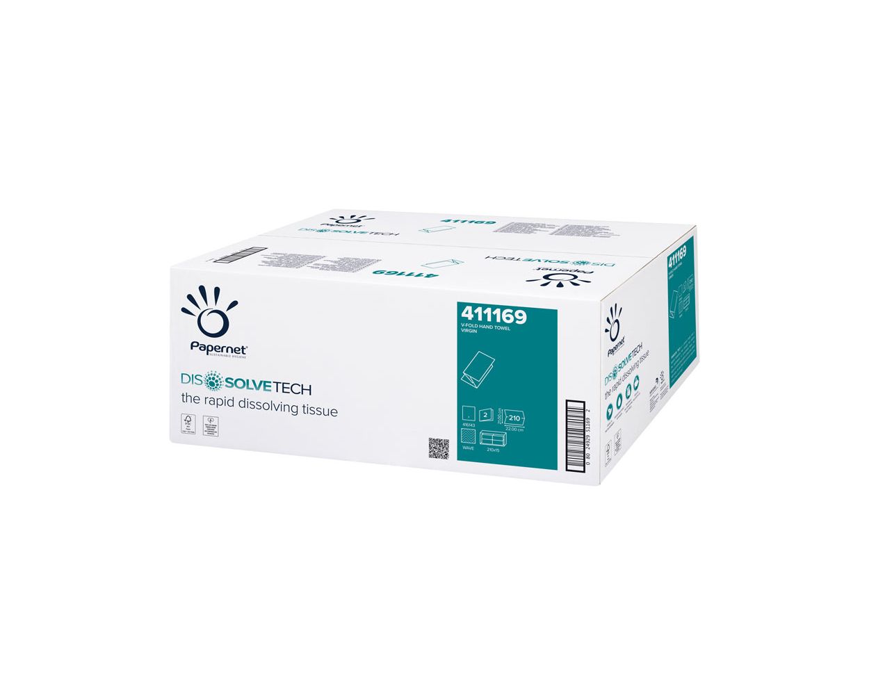 WHITE HAND V TOWEL FLUSHABLE 3150 PER CASE   411169