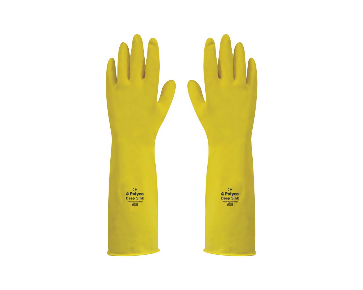 DEEP SINK LONG LATEX GLOVES YELLOW SIZE 8