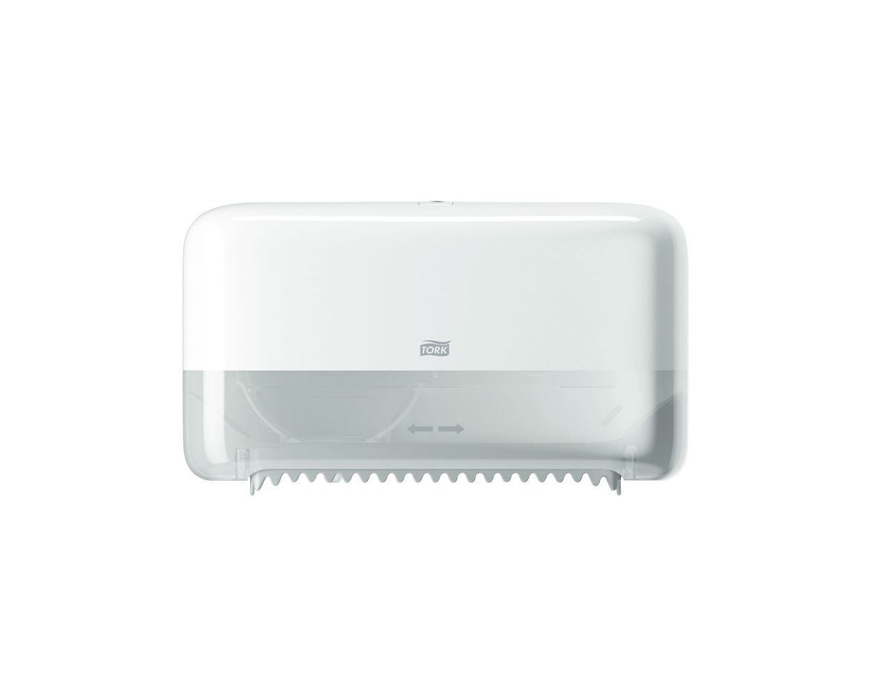 COMPACT CORELESS TOILET DISPENSER PLASTIC DOUBLE