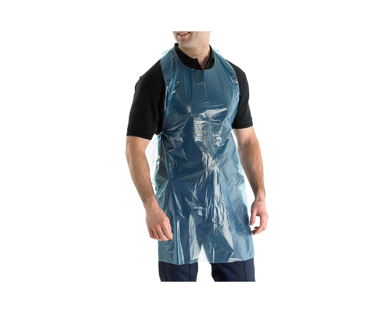 BLUE POLYTHENE APRON 42x27 DISPOSABLE - 100 G 1000/CASE