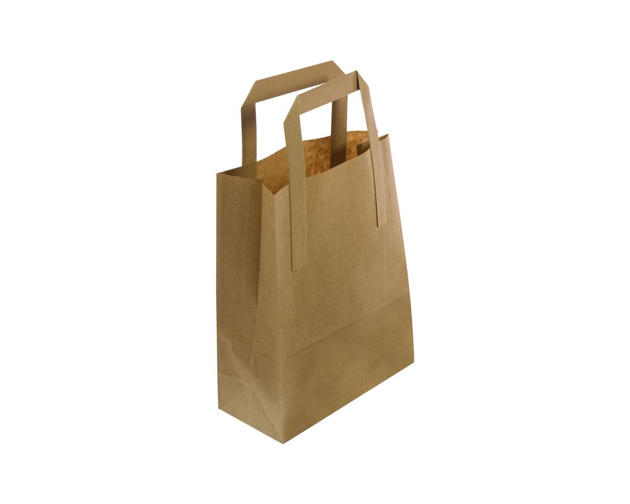 BROWN PAPER BLOCK BOTTOM BAG LARGE 250/PK 10X15.5X12 70GSM