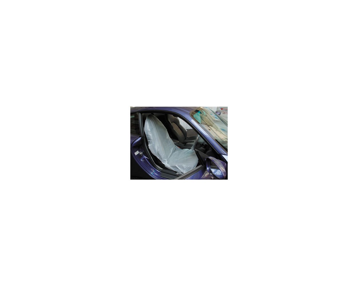 WHITE POLYTHENE SEAT COVERS 500 PER ROLL